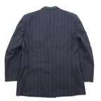 Burberrys Old Double Breasted Tailored Jacket XL Grey Wool Stripe Made in Japan