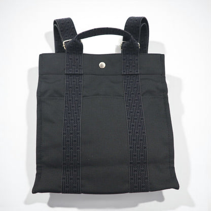 HERMES エールライン サックアドPM リュック バックパック グレー キャンバス フランス製