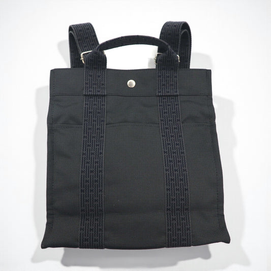 HERMES エールライン サックアドPM リュック バックパック グレー キャンバス フランス製
