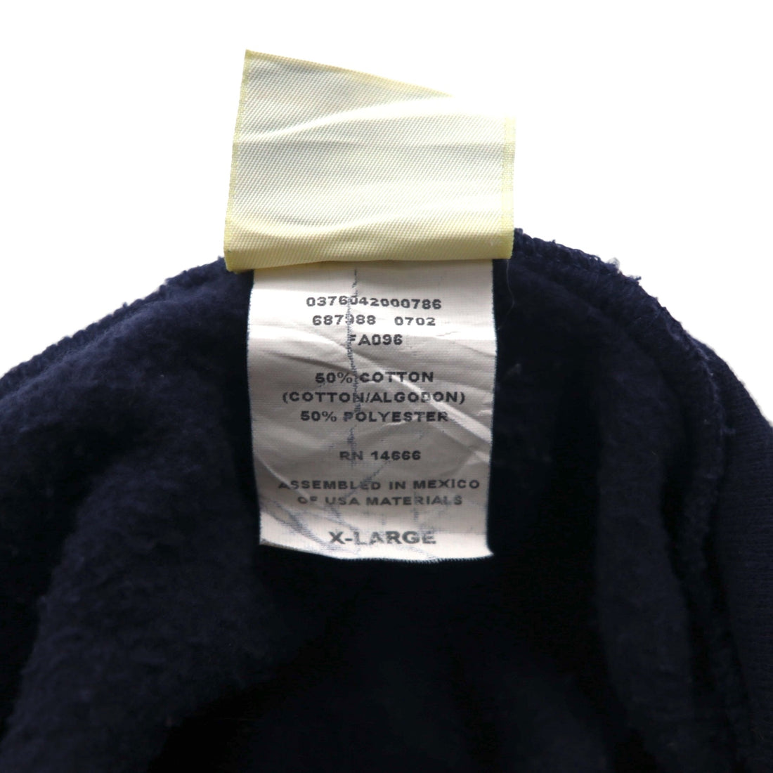 90s OARSMAN College Print Pullover Hoodie, Size XL, Navy, Fleece-Lined, TVCC Arch Logo, Made in Mexico