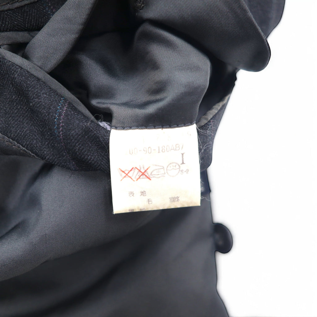 Burberrys Old Double Breasted Tailored Jacket XL Grey Wool Stripe Made in Japan