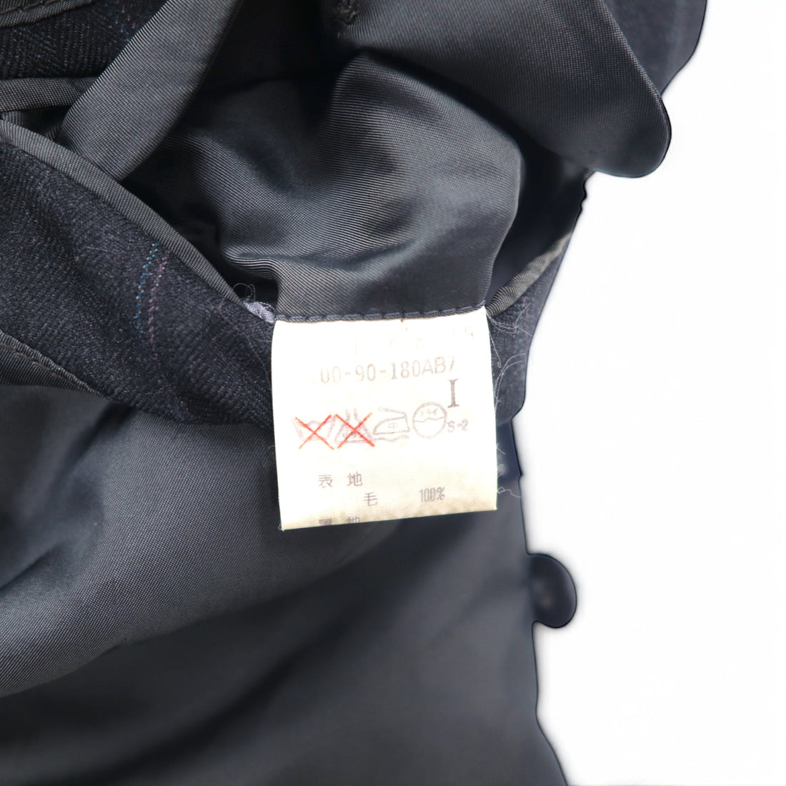 Burberrys Old Double Breasted Tailored Jacket XL Grey Wool Stripe Made in Japan
