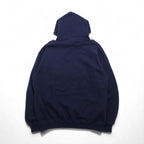 90s OARSMAN College Print Pullover Hoodie, Size XL, Navy, Fleece-Lined, TVCC Arch Logo, Made in Mexico