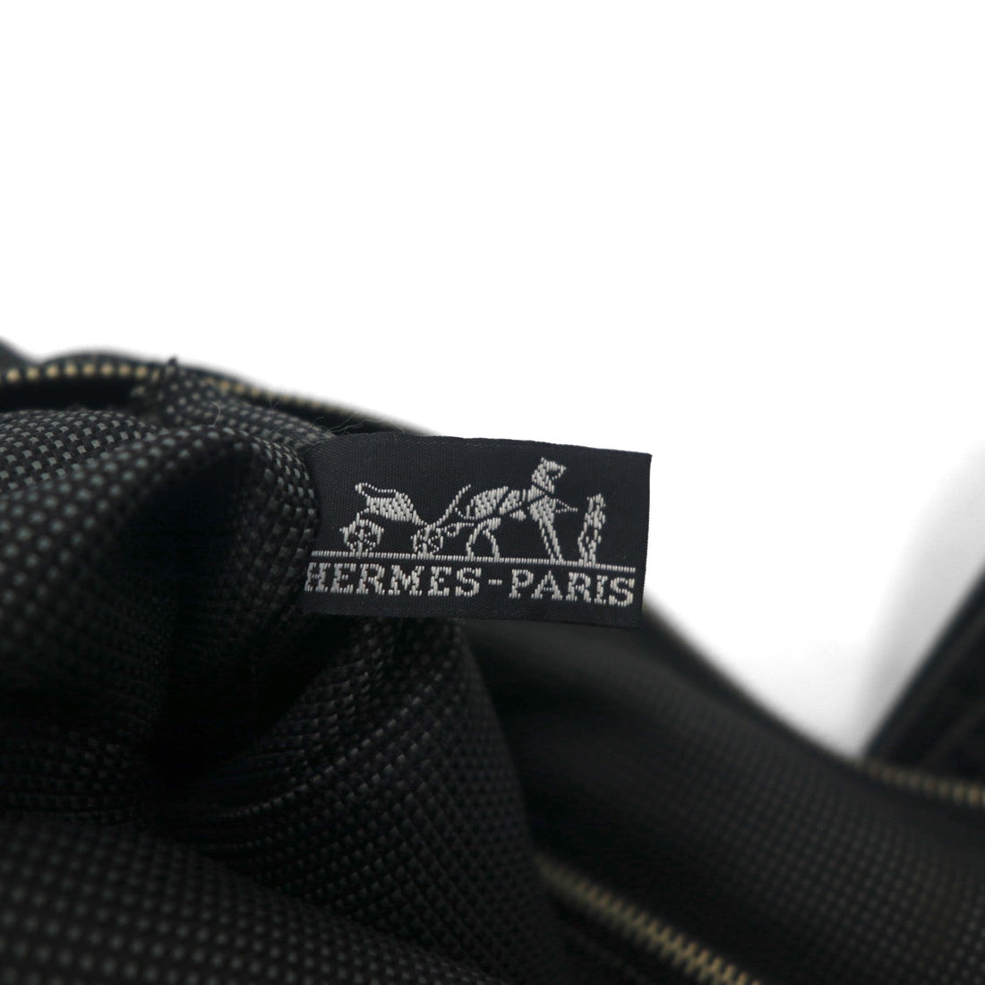 HERMES Airline Sac Ado PM Backpack Gray Canvas Made in France
