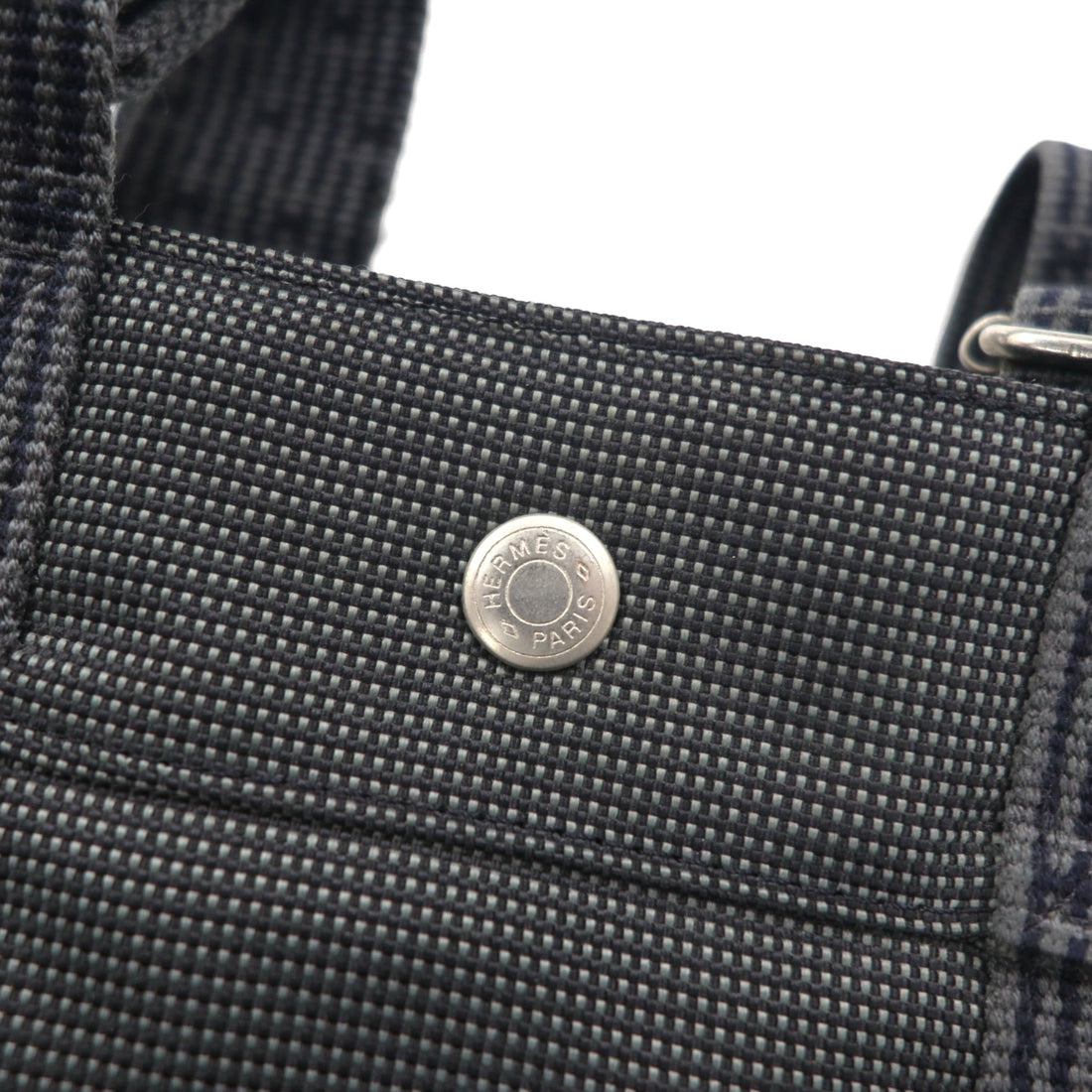 HERMES Airline Sac Ado PM Backpack Gray Canvas Made in France