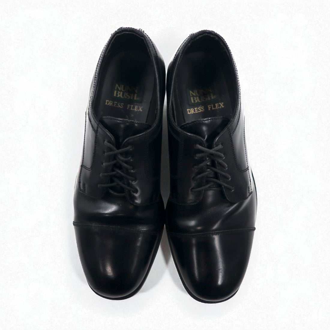 NUNN BUSH 90s DRESS FLEX Straight-Tip Dress Shoes, Size 27cm, Black Leather, 81554 332052