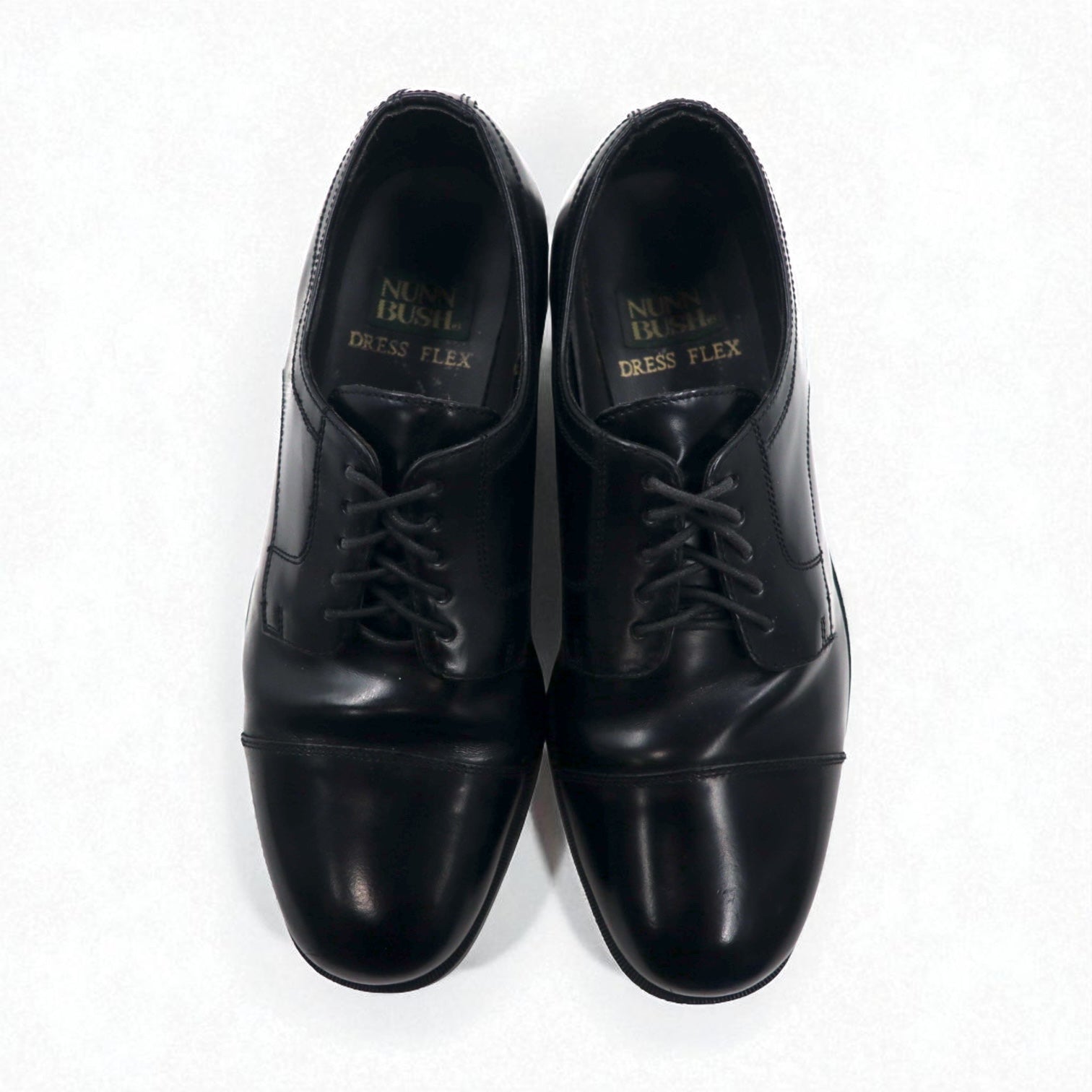 NUNN BUSH 90s DRESS FLEX Straight-Tip Dress Shoes, Size 27cm, Black Leather, 81554 332052