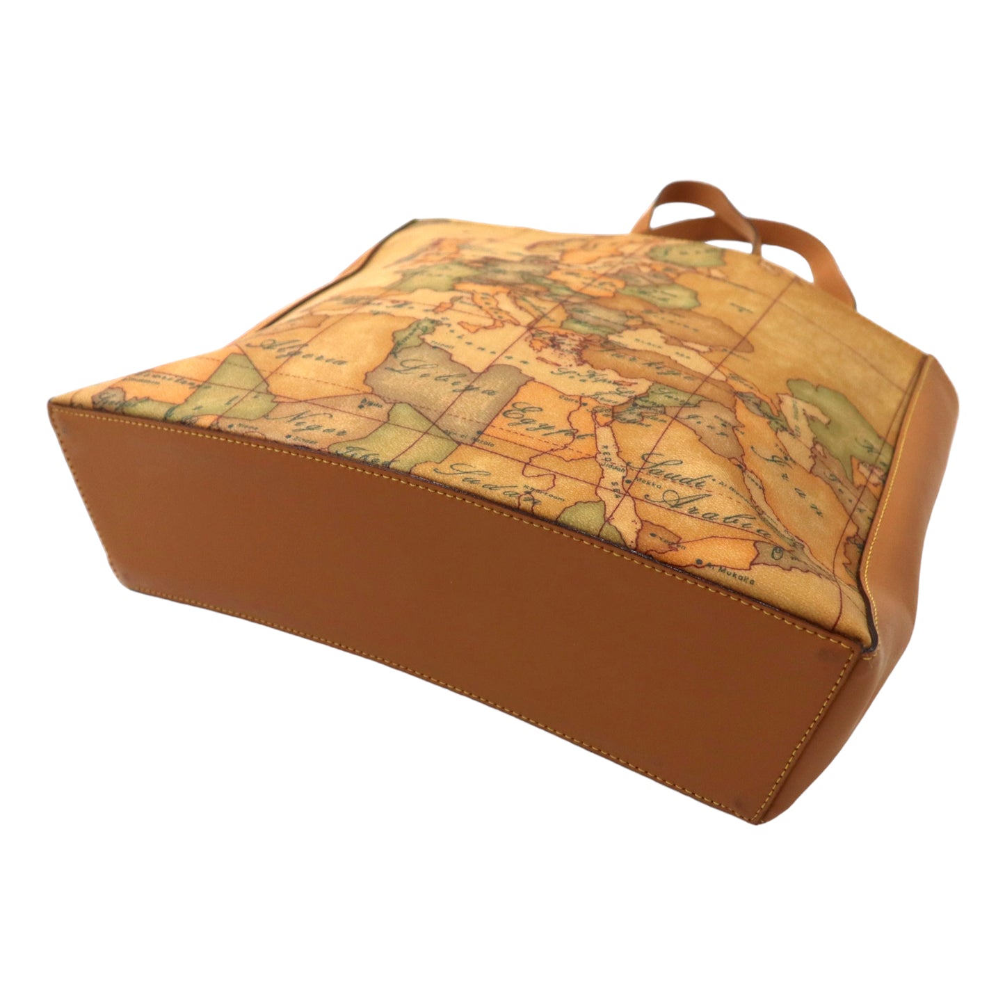 PRIMA CLASSE Tote Bag Beige PVC World Map Italian Made – 日本然リトテ