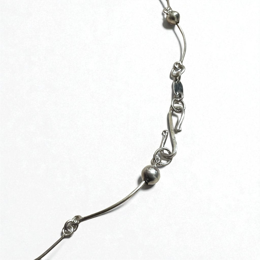 Vintage 2WAY Silver Necklace ドット ウェーブ ネックレス 2連ブレスレット シルバー 925