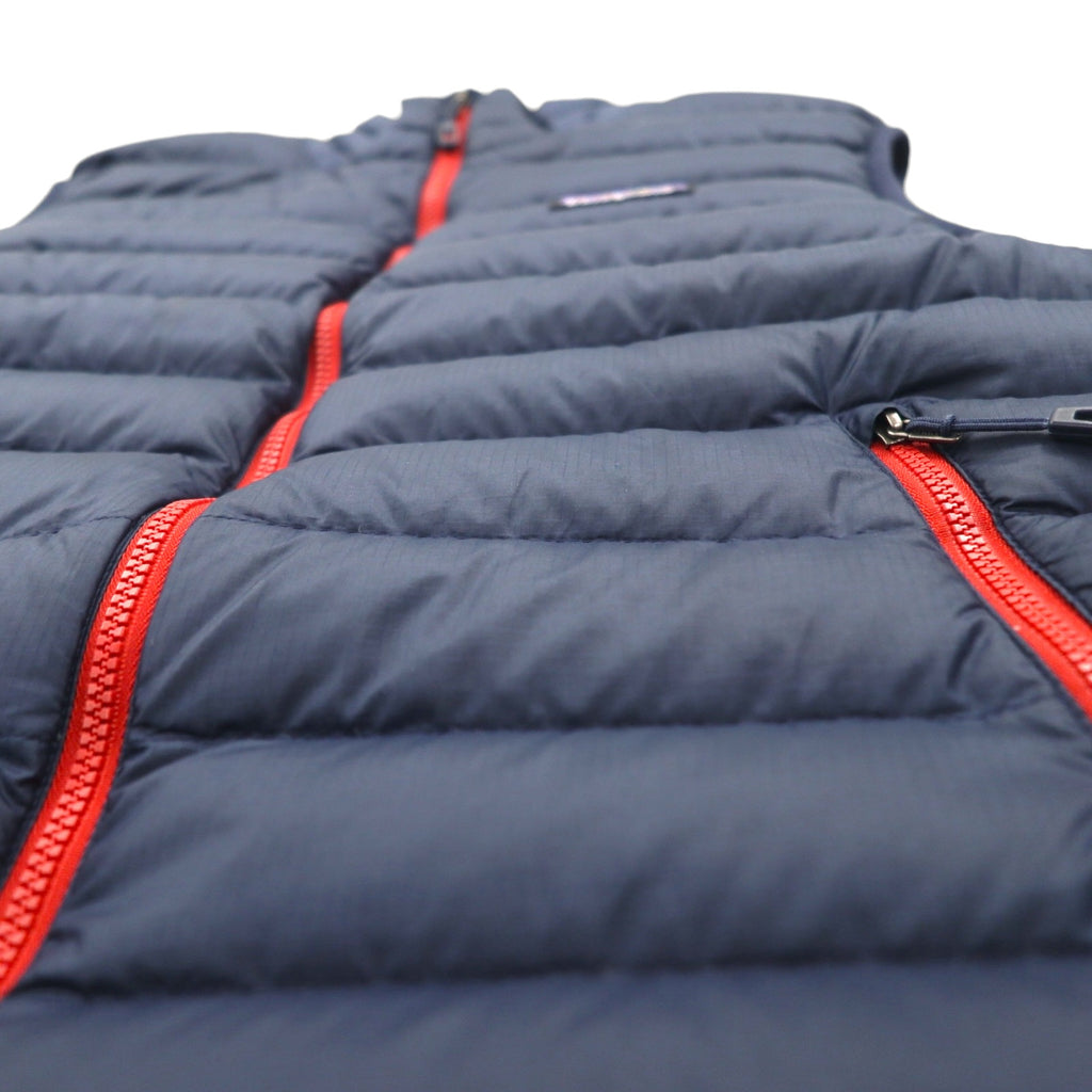 Patagonia ダウン セーター ベスト S ネイビー グースダウン 84622 フルジップ ハイネック