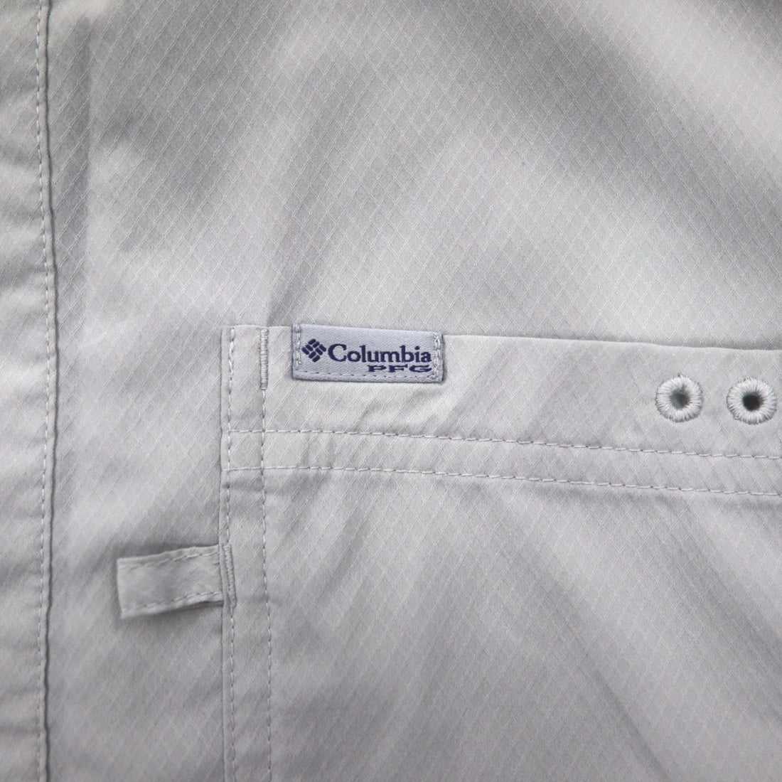 Columbia PFG オムニシェード OMNI-SHADE スラックタイドキャンプシャツ フィッシングシャツ XL グレー ポリエステル FM7042