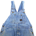 BIG SMITH 50's USA made denim painter overalls XXL indigo blue donut buttons black tag