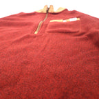 THE NORTH FACE Half Zip Fleece Jacket M Red Polyester