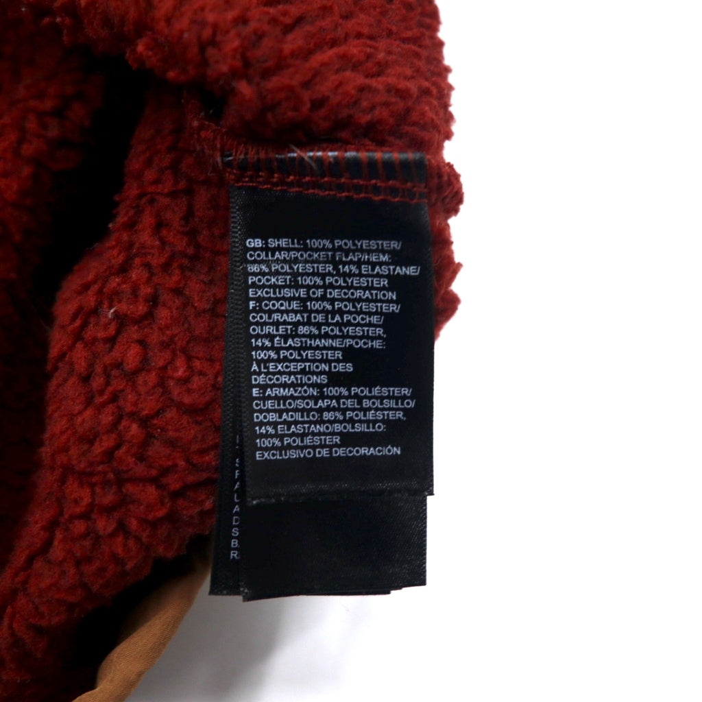 THE NORTH FACE Half Zip Fleece Jacket M Red Polyester