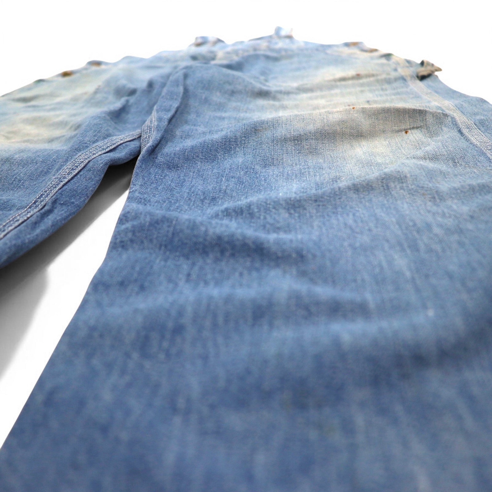 BIG SMITH 50's USA made denim painter overalls XXL indigo blue donut buttons black tag