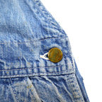 BIG SMITH 50's USA made denim painter overalls XXL indigo blue donut buttons black tag