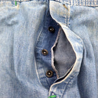 BIG SMITH 50's USA made denim painter overalls XXL indigo blue donut buttons black tag