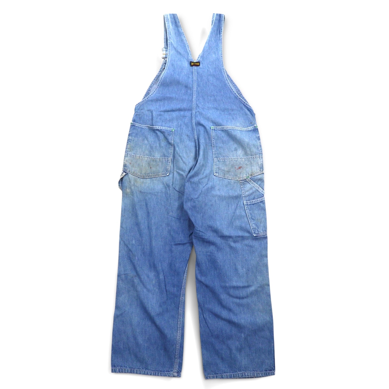 BIG SMITH 50's USA made denim painter overalls XXL indigo blue donut buttons black tag