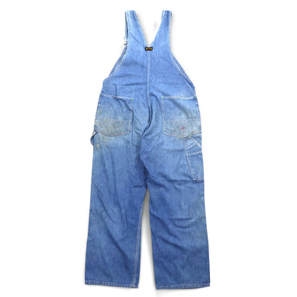 BIG SMITH 50年代 USA製 デニム ペインター オーバーオール XXL インディゴ ブルー ドーナツボタン 黒タグ