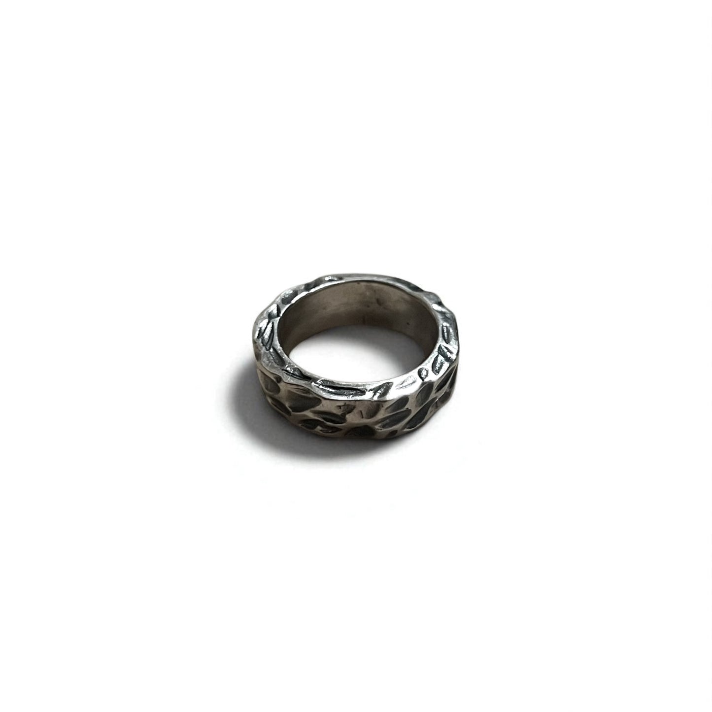 Vintage Silver Ring, Hammered Texture, Hammerwork, Hammered Ring, Size 13, 925 Silver
