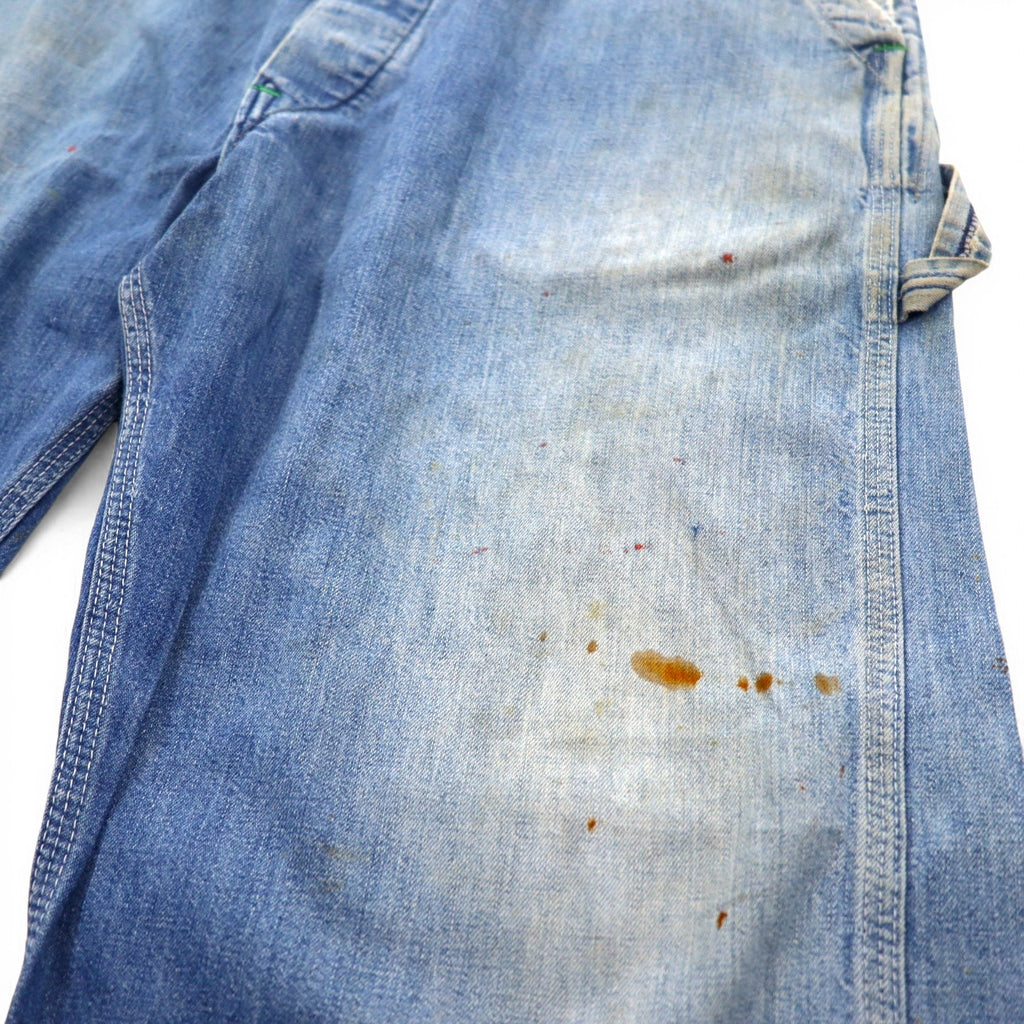 BIG SMITH 50's USA made denim painter overalls XXL indigo blue donut buttons black tag