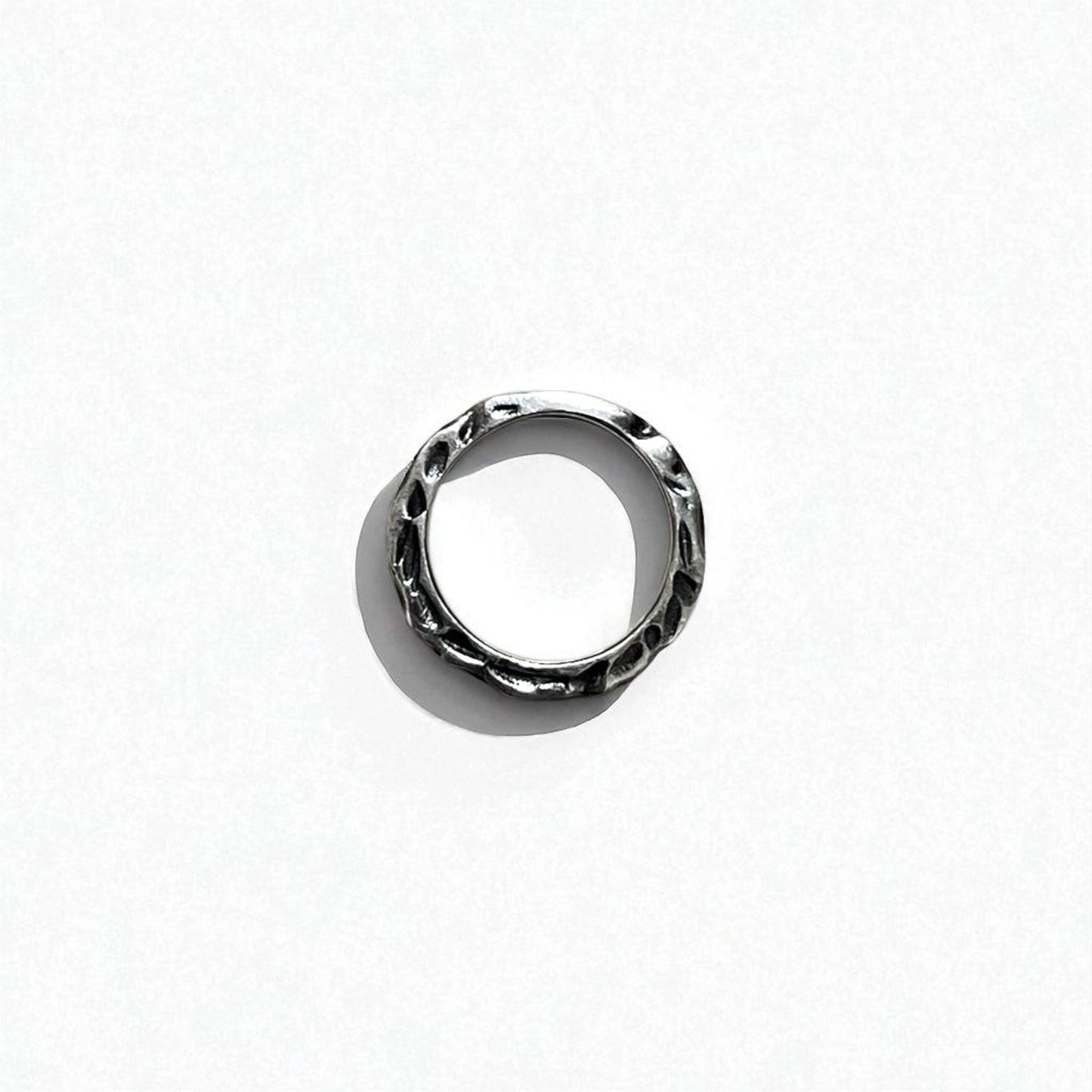 Vintage Silver Ring, Hammered Texture, Hammerwork, Hammered Ring, Size 13, 925 Silver