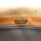 Christian Dior Made in France Old Shoulder Bag PVC Leather Grey CD Logo