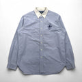 Ralph Lauren 90s RLPC Oxford Button-Down Shirt, Size L, Blue, 1932-34-35, NY, with One-Point Embroidery