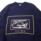 ARS イタリア製 マリン刺繍 スウェット XL ネイビー コットン 裏起毛 Ocean Majesty
