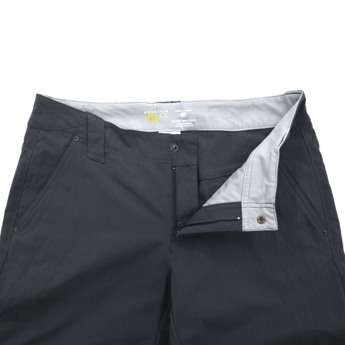 MOUNTAIN HARDWEAR PIERO PANT OM2819, Jersey L, Gray Nylon Waterproof Stretch Climbing/Trekking Pants
