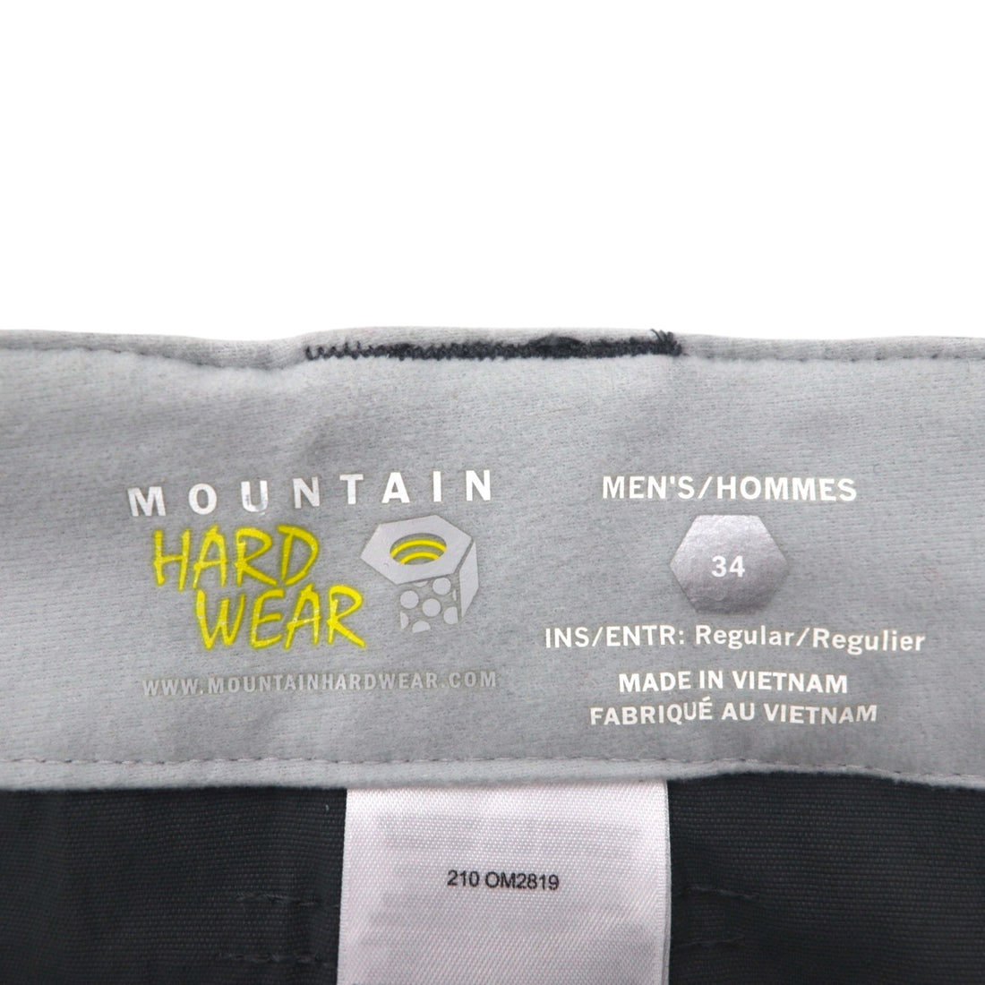 MOUNTAIN HARDWEAR PIERO PANT OM2819, Jersey L, Gray Nylon Waterproof Stretch Climbing/Trekking Pants