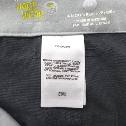 MOUNTAIN HARDWEAR アウトドア クライミングパンツ トレッキングパンツ ジャージ L グレー ナイロン 防水 ストレッチ PIERO PANT OM2819