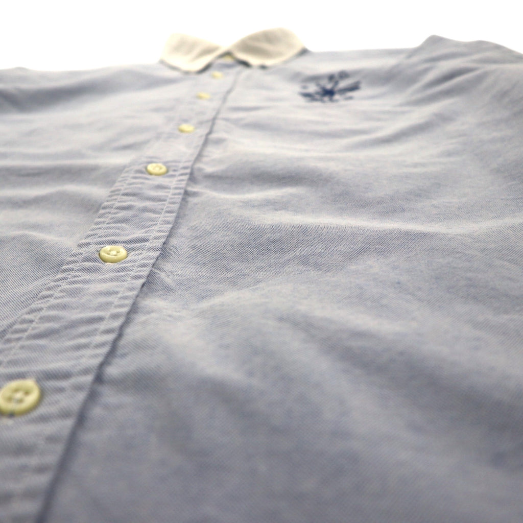 Ralph Lauren 90s RLPC Oxford Button-Down Shirt, Size L, Blue, 1932-34-35, NY, with One-Point Embroidery
