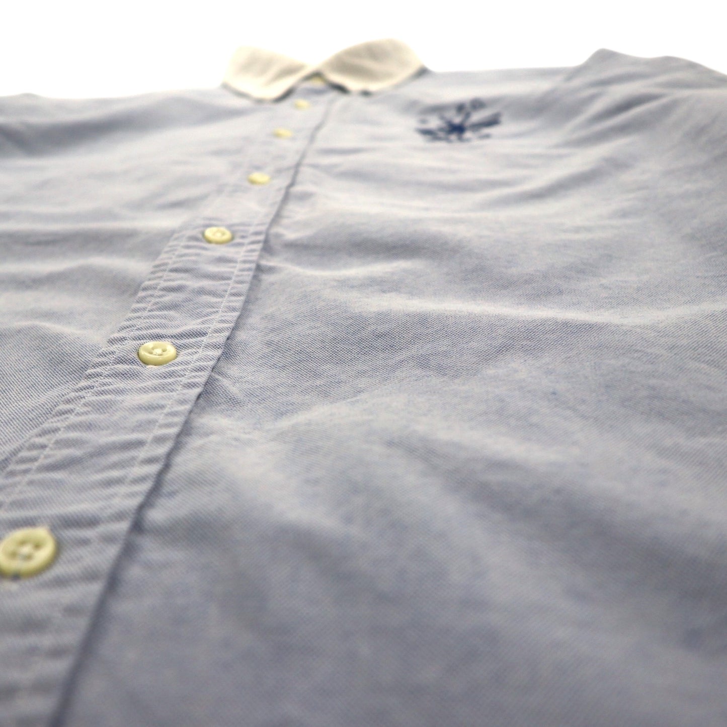 Ralph Lauren 90年代 R.L.P.C. オックスフォード ボタンダウンシャツ L ブルー 1932-34-35 N.Y. ワンポイント刺繍