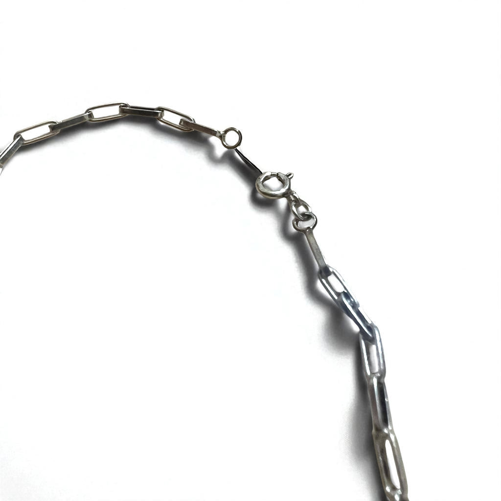 Vintage White Turquoise Necklace, Indian Jewelry, White Turquoise, Hopi Chain Necklace, Sterling Silver, Hallmark M Stamp