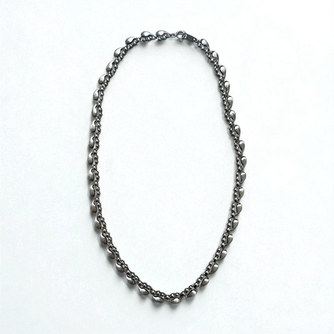 Vintage Silver Necklace ティアドロップ 2WAY ネックレス 2連 ブレスレット PT100 SV シルバー プラチナ