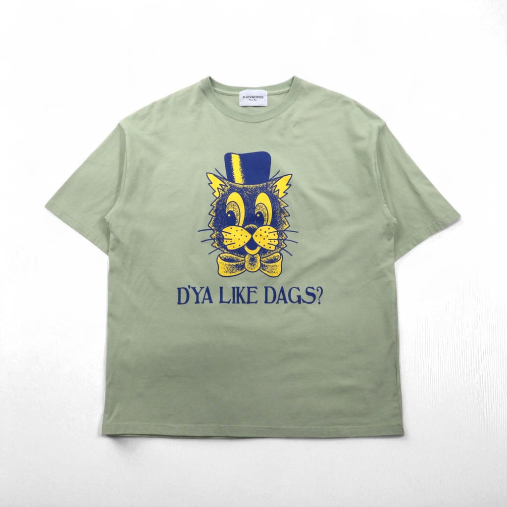 BLACKWEIRDOS Printed DAG Tee, Size L, Green, 24SP-T502, Made in Japan