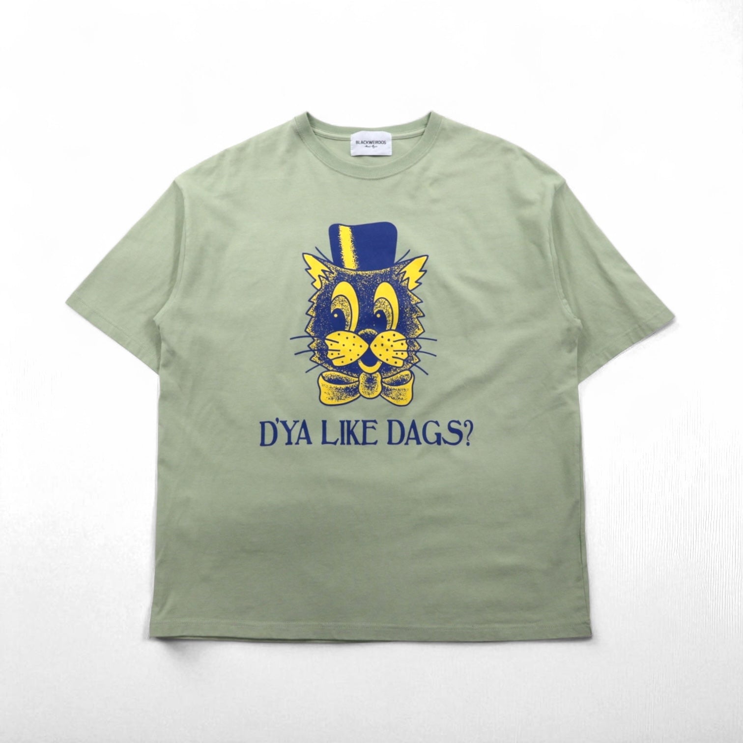BLACKWEIRDOS Printed DAG Tee, Size L, Green, 24SP-T502, Made in Japan