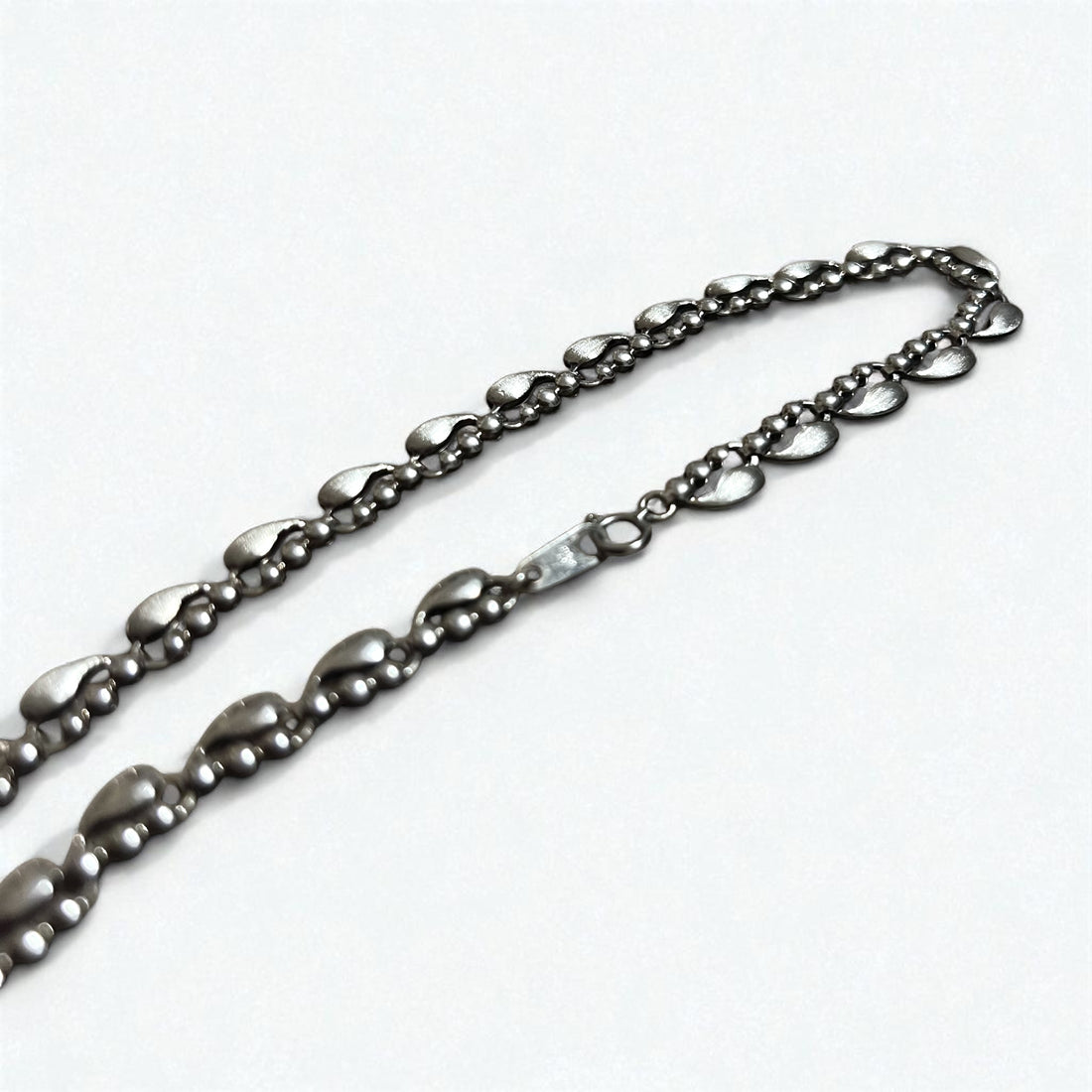 Vintage Silver Necklace ティアドロップ 2WAY ネックレス 2連 ブレスレット PT100 SV シルバー プラチナ