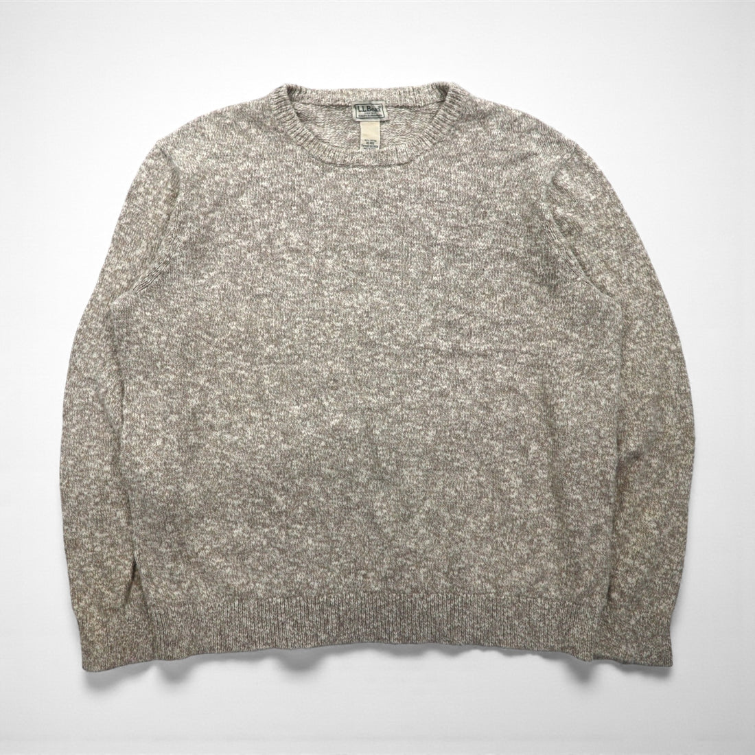 L.L.Bean クルーネック コットン ニット セーター XL ベージュ 502809