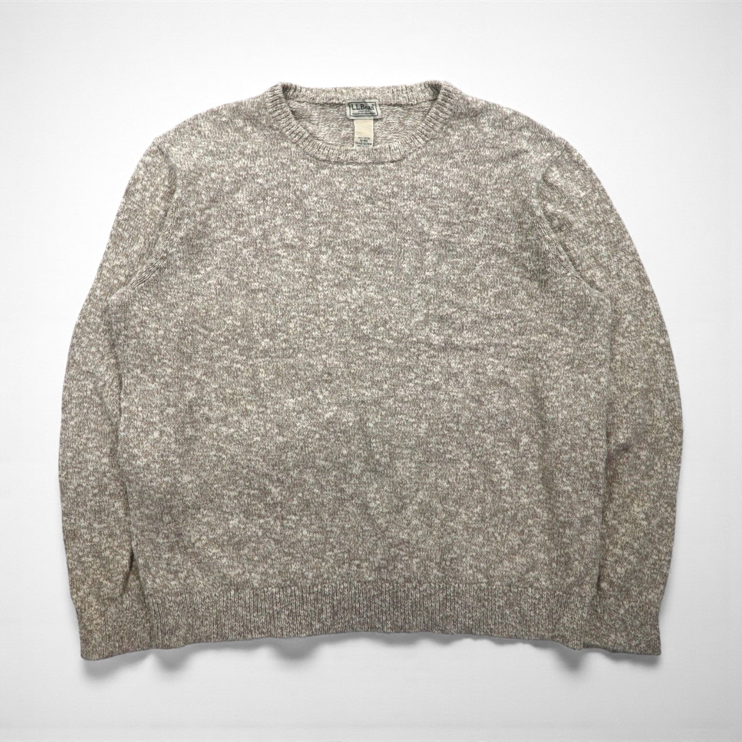 L.L.Bean クルーネック コットン ニット セーター XL ベージュ 502809