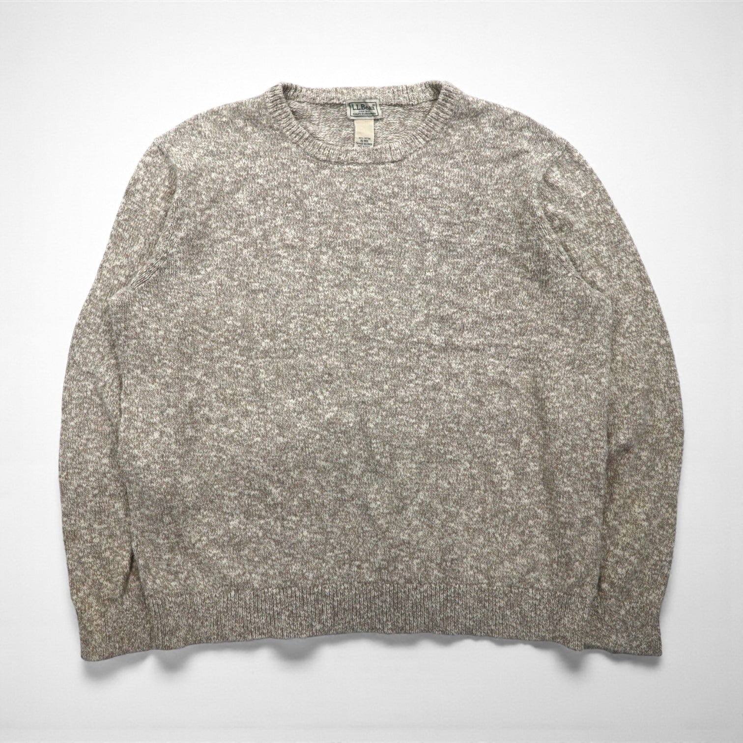 L.L.Bean クルーネック コットン ニット セーター XL ベージュ 502809