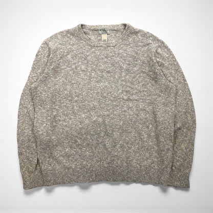 L.L.Bean クルーネック コットン ニット セーター XL ベージュ 502809