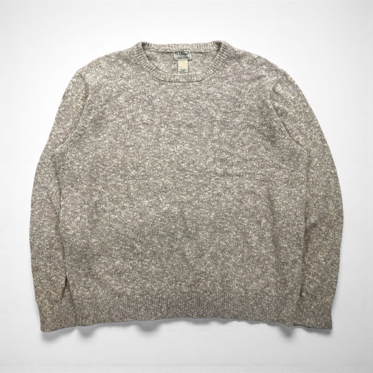 L.L.Bean クルーネック コットン ニット セーター XL ベージュ 502809