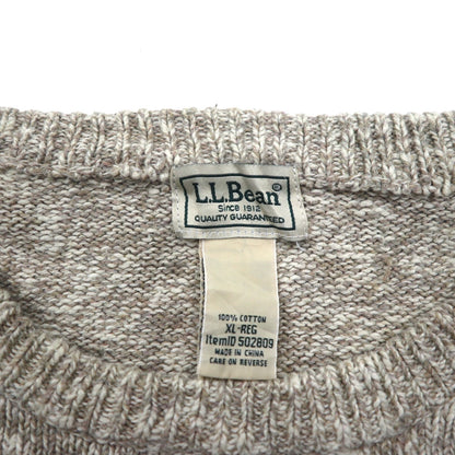 L.L.Bean クルーネック コットン ニット セーター XL ベージュ 502809