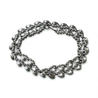 Vintage Silver Necklace ティアドロップ 2WAY ネックレス 2連 ブレスレット PT100 SV シルバー プラチナ