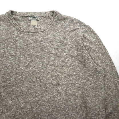 L.L.Bean クルーネック コットン ニット セーター XL ベージュ 502809