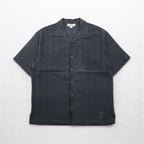 Tommy Bahama 半袖 オープンカラーシャツ 開襟 シルクシャツ M グレー シャドーチェック