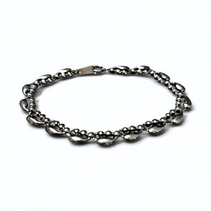 Vintage Silver Bracelet Teardrop Bracelet PT100 SV Platinum Silver