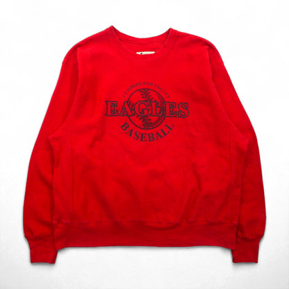 Champion リバースウィーブ PREMIUM REVERSE WEAVE スウェット XL レッド 裏起毛 ベースボール EAGLES BASEBALL